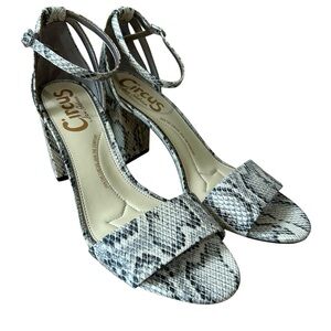 Circus by Sam Edelman Vegan Leather Snakeskin Chunky Heels size 11/EU 41